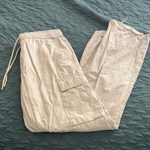 Forever 21 Light Beige Cargo Jogger Pants for Men